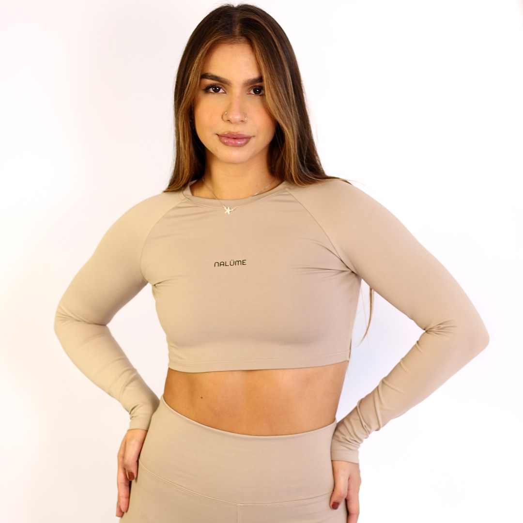 Casaquinho Cropped Solara - Bege