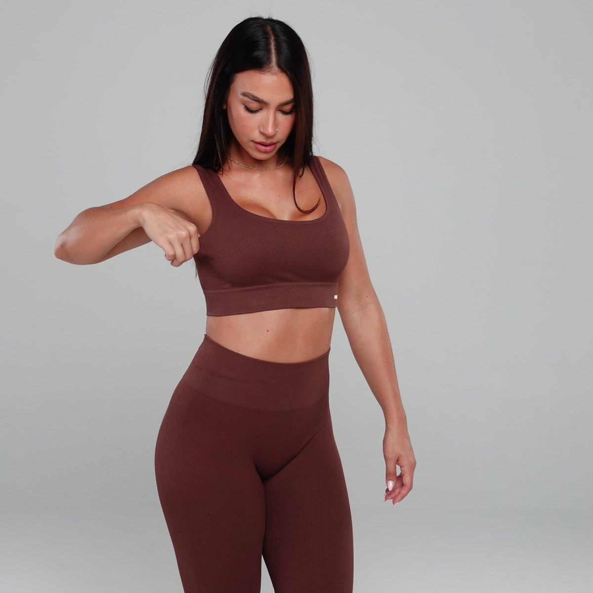 Top U seamless - Marrom