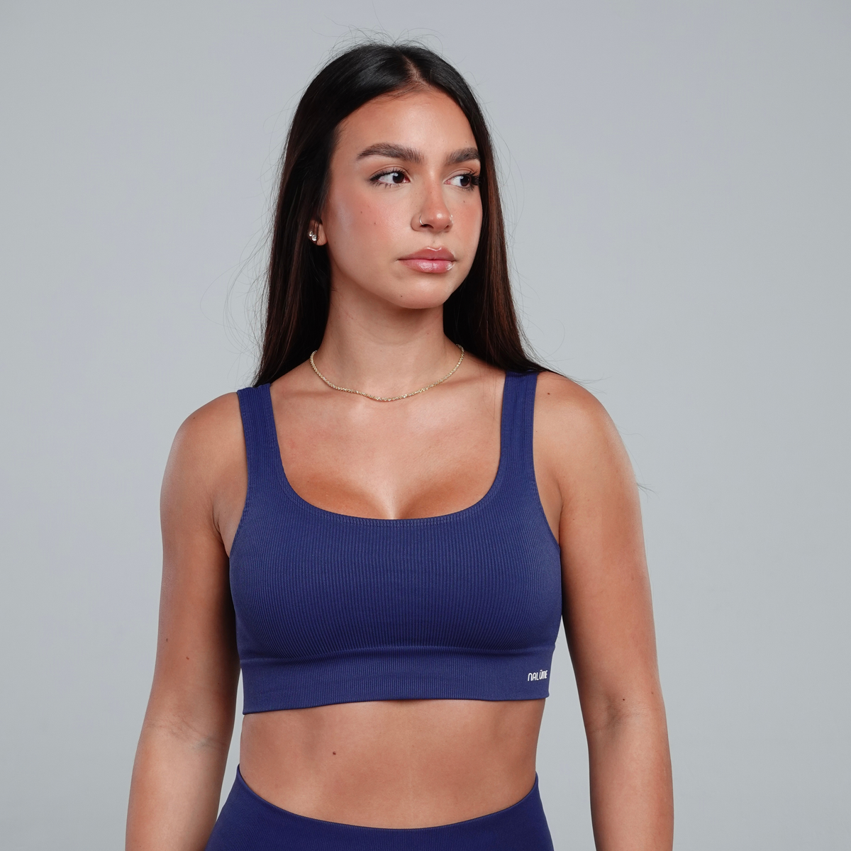 Top U seamless - Azul Escuro