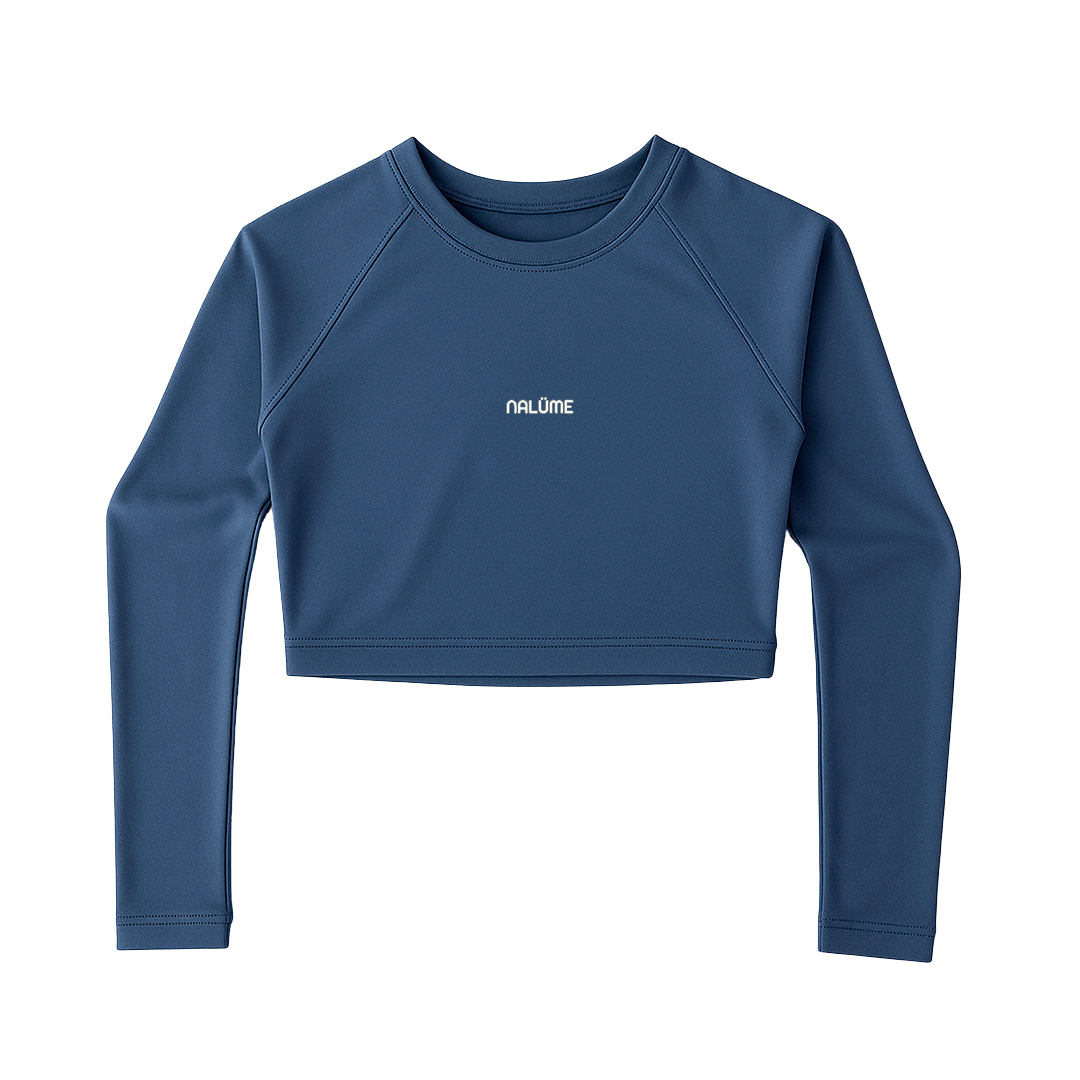 Casaquinho Cropped Solara - Azul Escuro