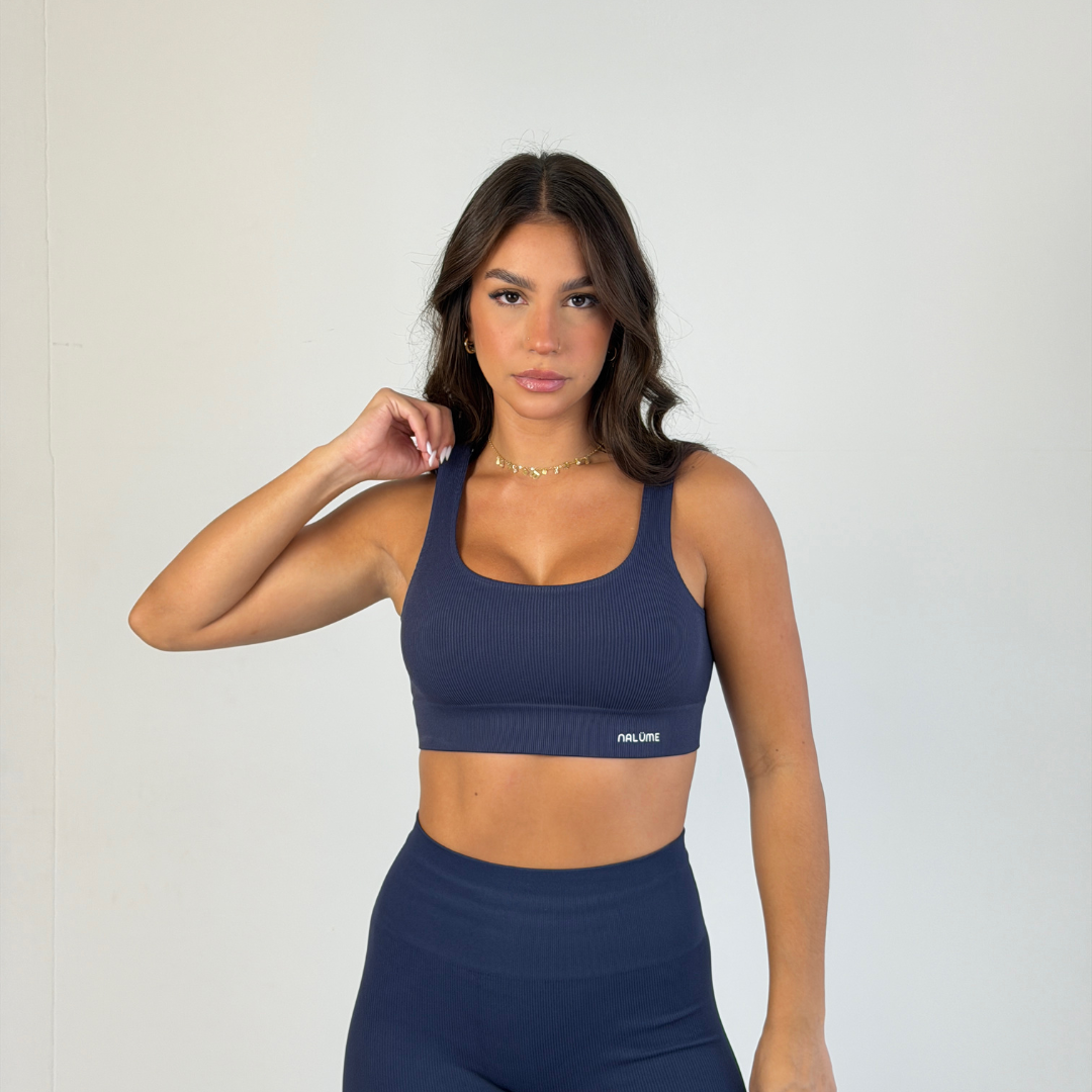 Top U seamless - Azul Escuro