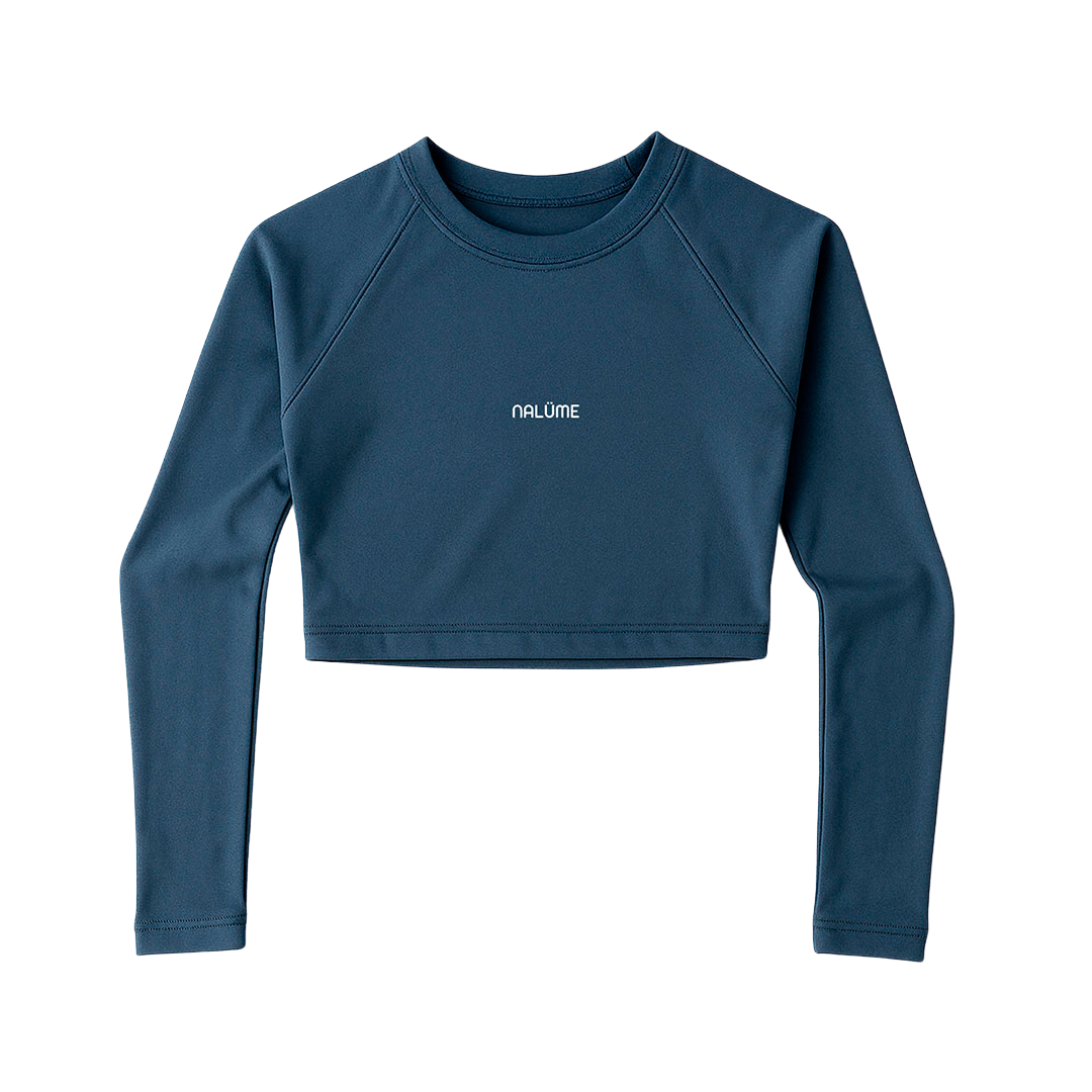 Casaquinho Cropped Solara - Azul