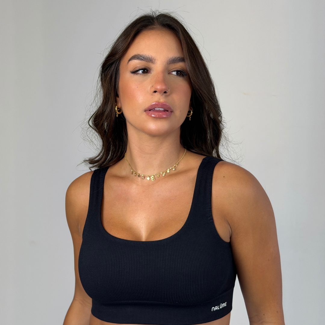 Top U seamless - Preto