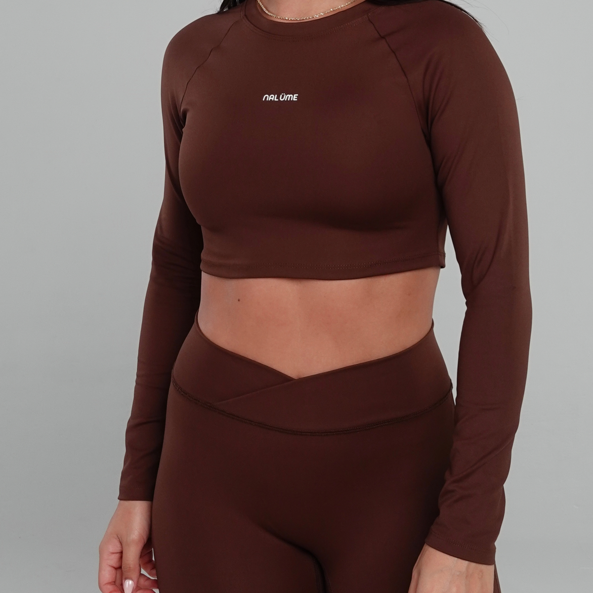 Casaquinho Cropped Solara - Marrom
