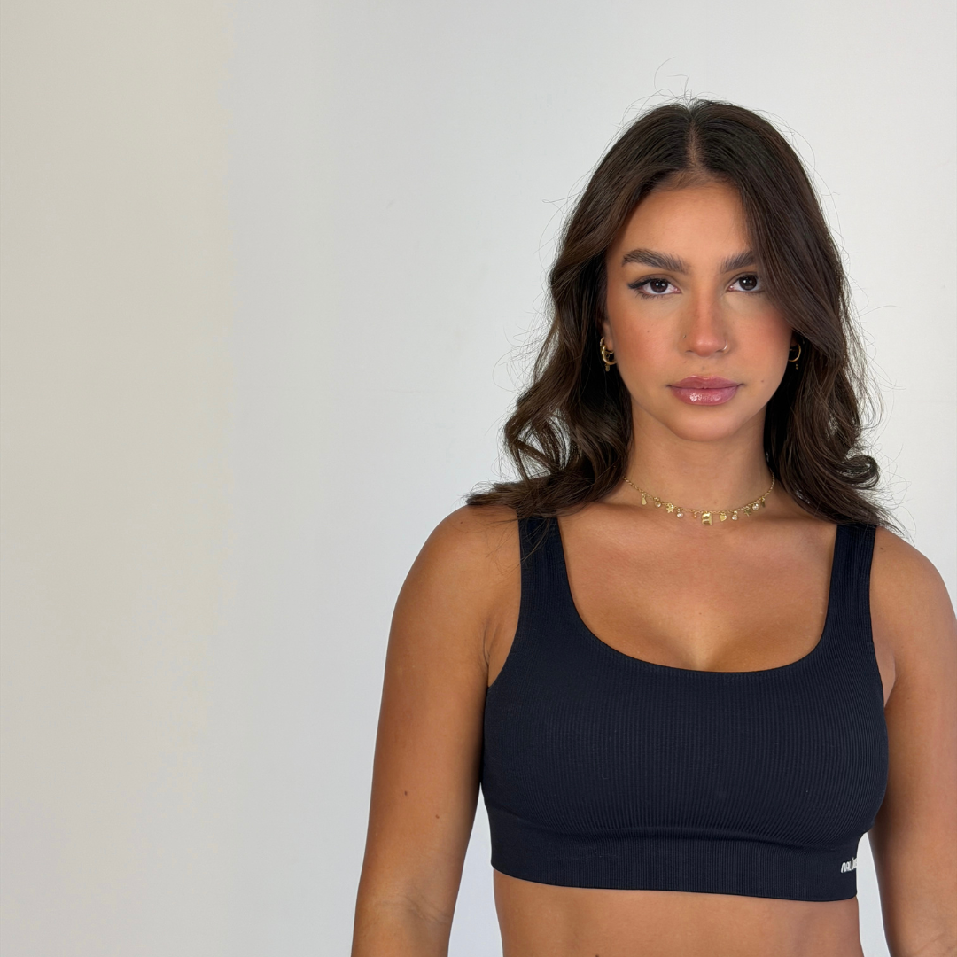 Top U seamless - Preto