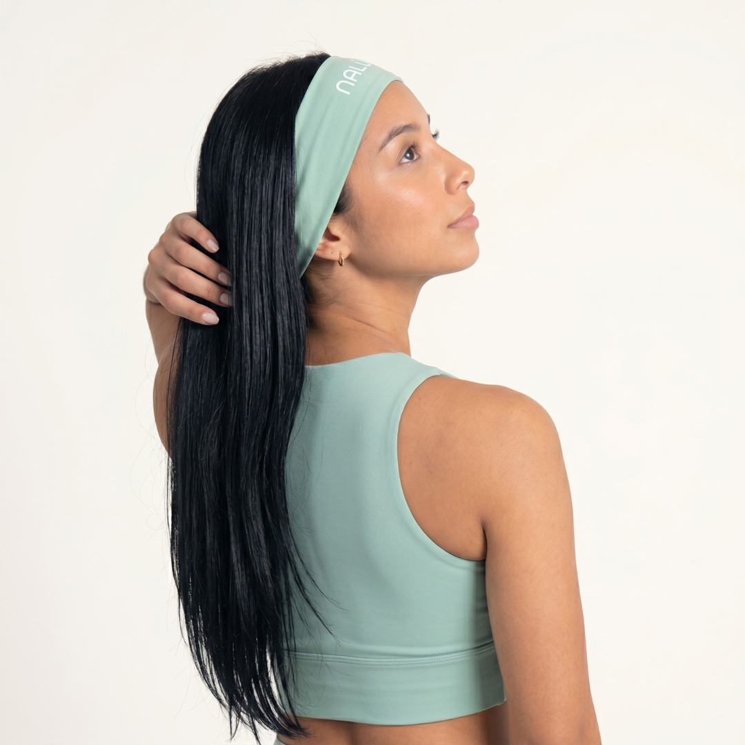 Faixa de Cabelo Verde Água - Tamanho Único