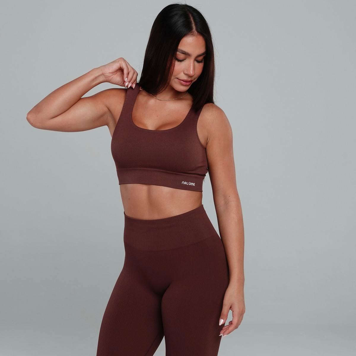 Top U seamless - Marrom