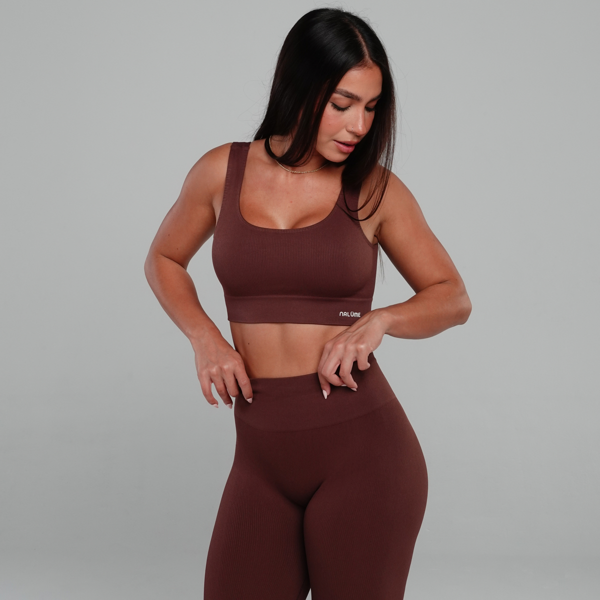 Top U seamless - Marrom