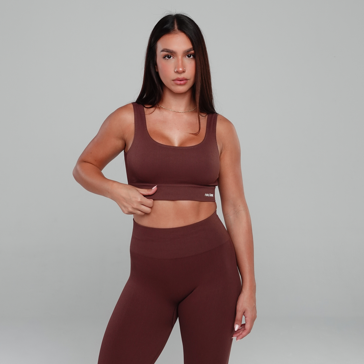 Top U seamless - Marrom