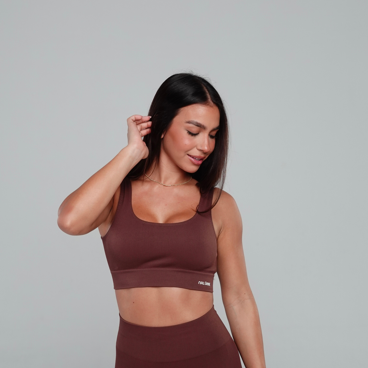 Top U seamless - Marrom