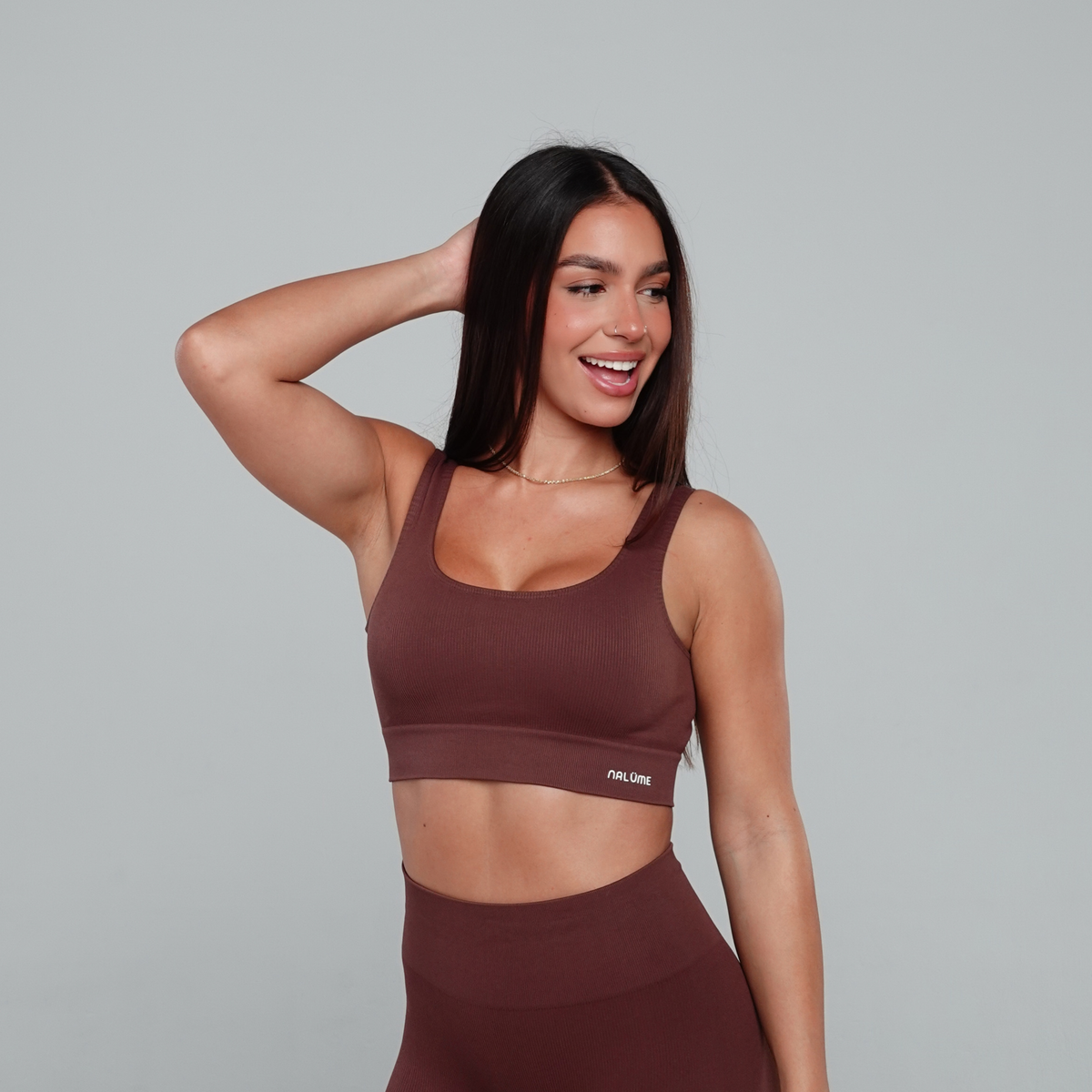 Top U seamless - Marrom