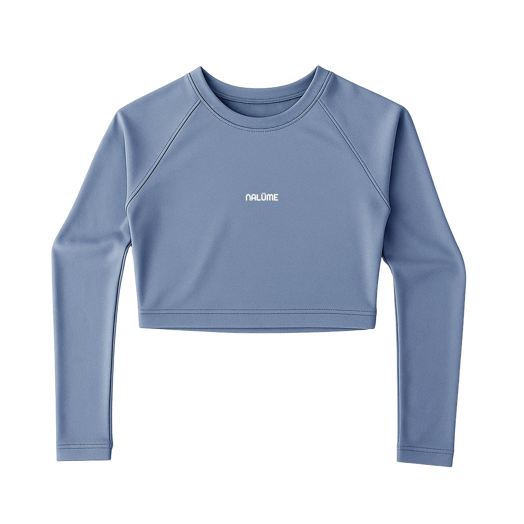 Casaquinho Cropped Solara - Azul Claro