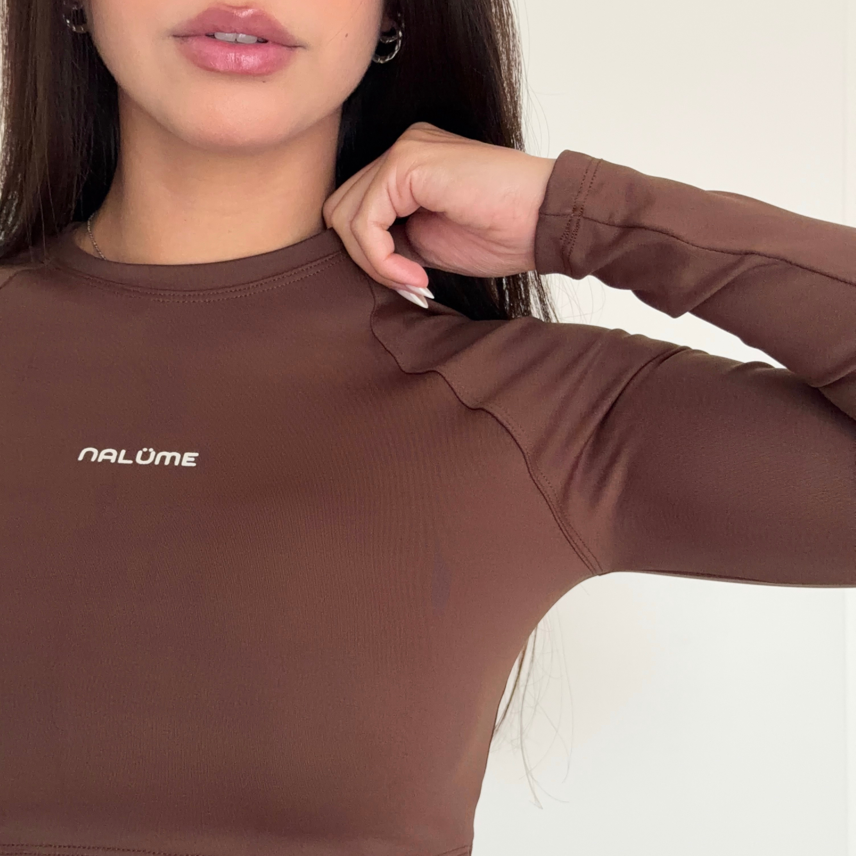Casaquinho Cropped Solara - Marrom