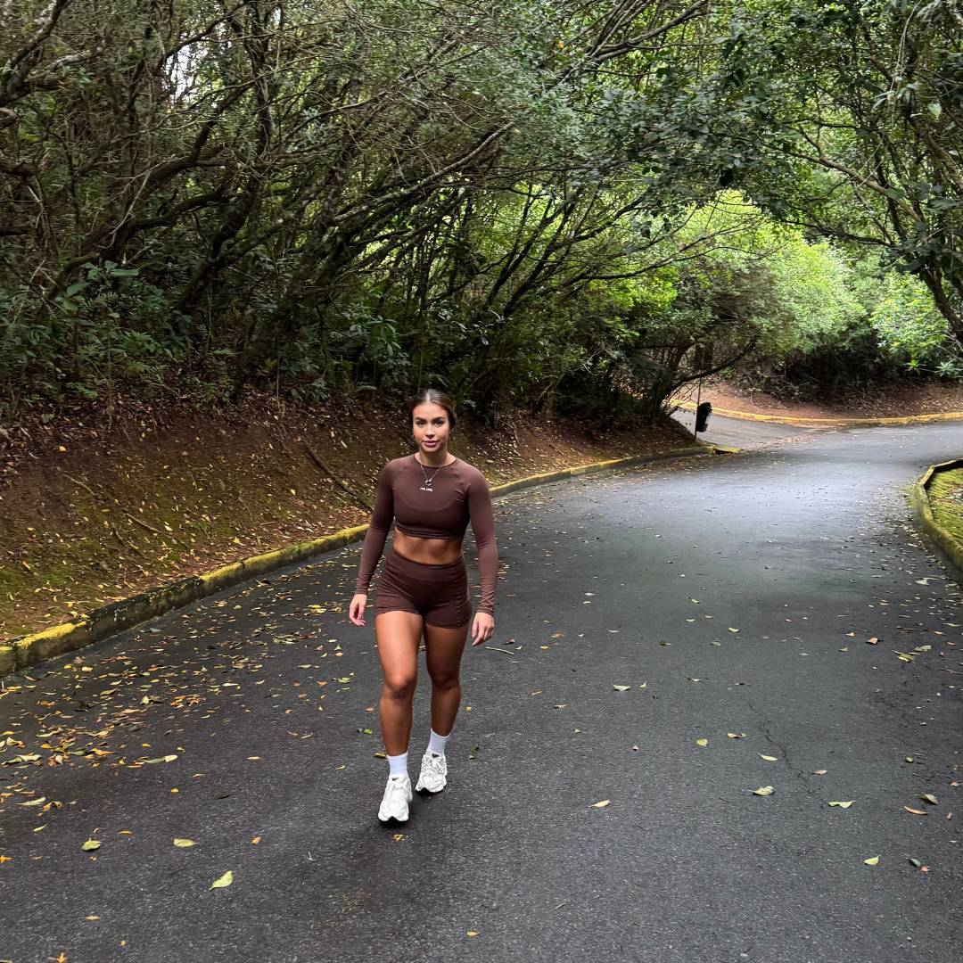 Casaquinho Cropped Solara - Marrom