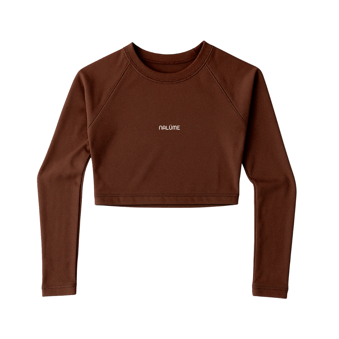 Casaquinho Cropped Solara - Marrom