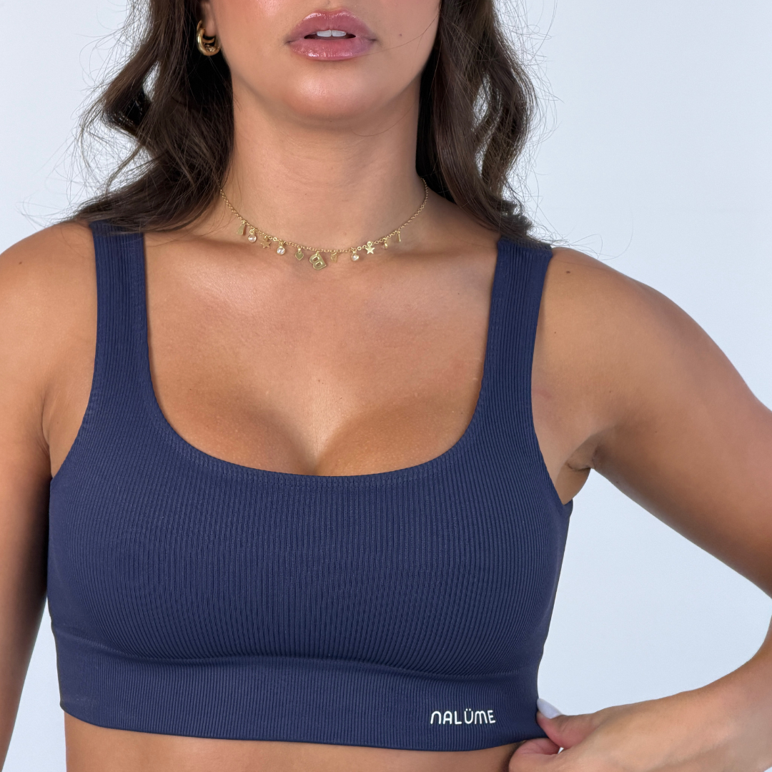 Top U seamless - Azul Escuro
